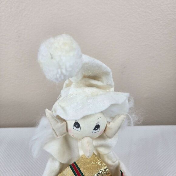 Vintage White Pixie Christmas Elf Figurine Gift Tree Holiday 20" - Picture 3 of 8